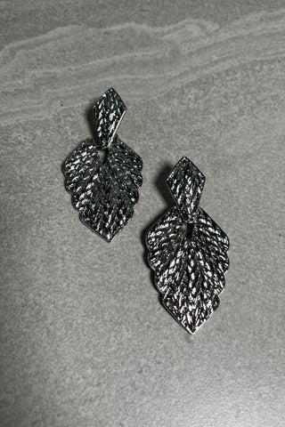 Etched Leaf Earrings