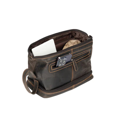 The Napier Leather Toiletry Bag