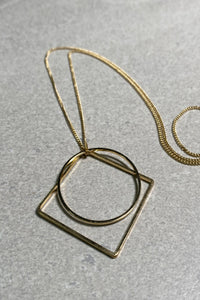 Geo Rhodium Necklace