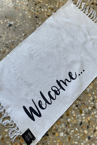 White Welcome Mat