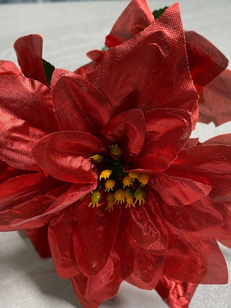Red Metallic Xmas Flower