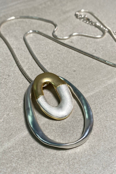 2 Tone Oval Necklace
