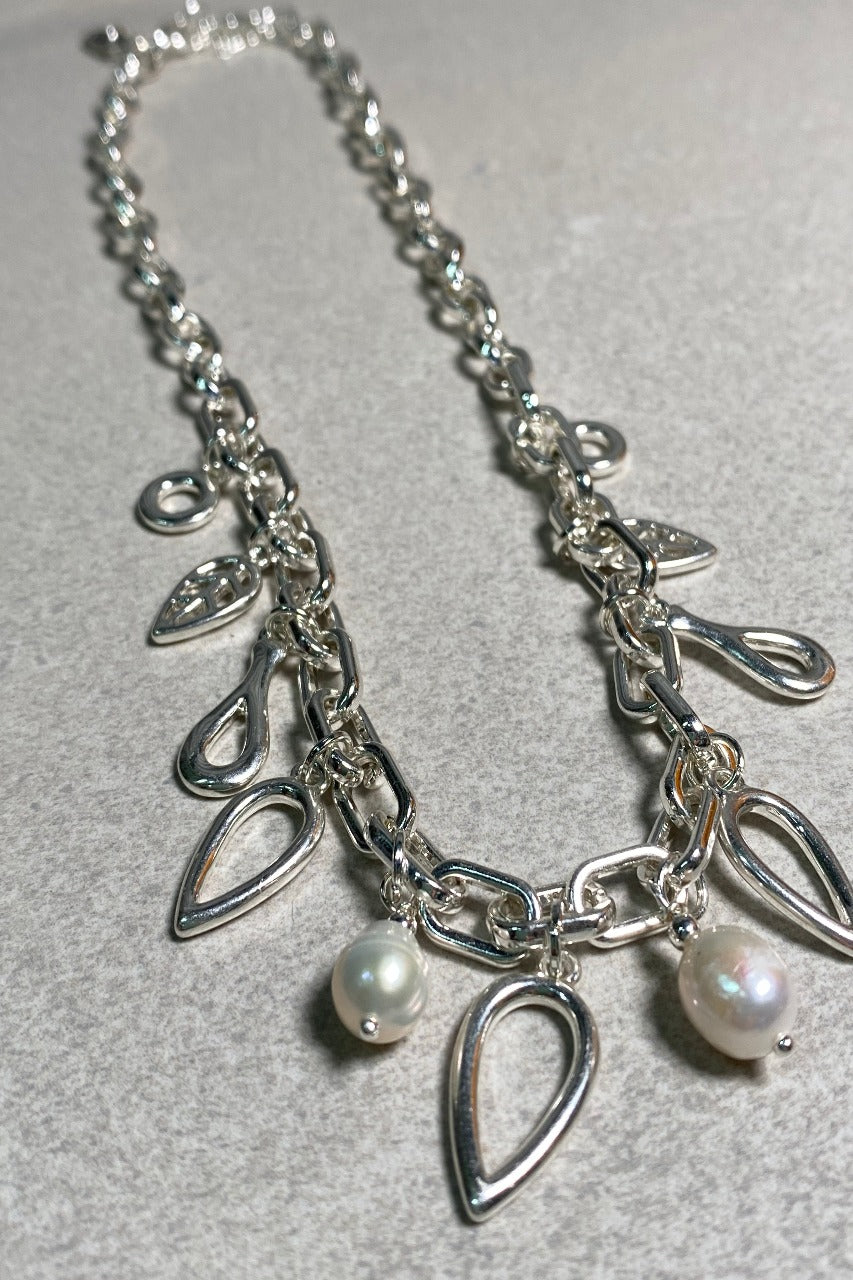 Pearl n Teardrop Necklace