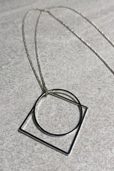 Geo Rhodium Necklace