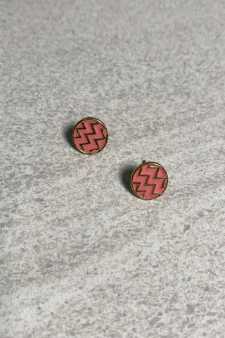 Enamel Pink Studs