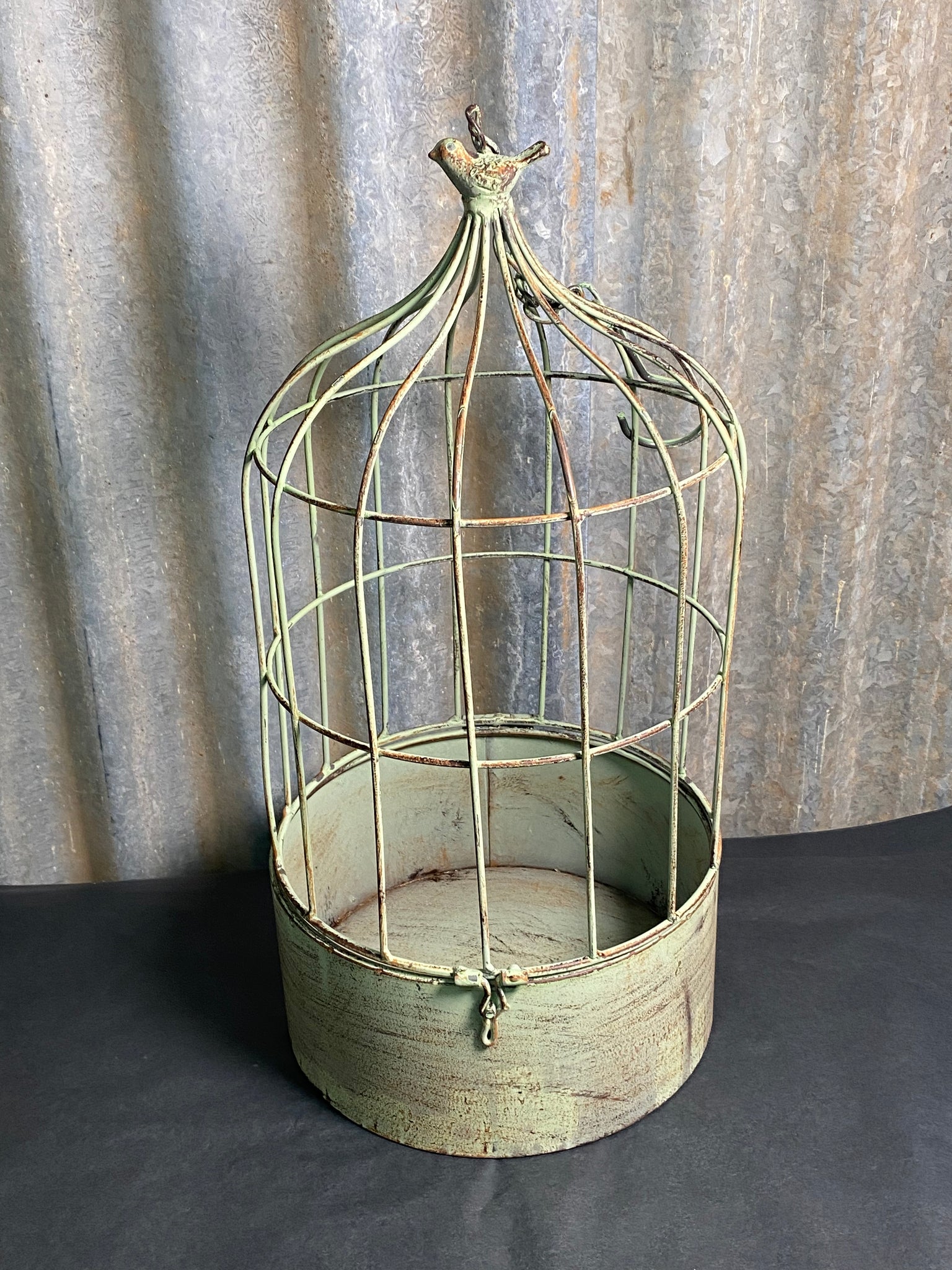 Vintage Green Birdcage