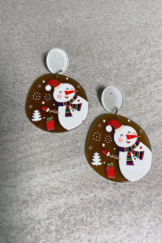 Snowman Earrings