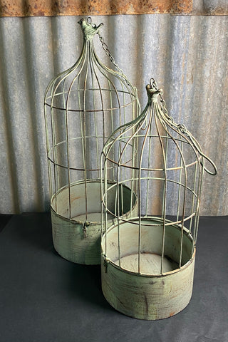 Vintage Green Birdcage