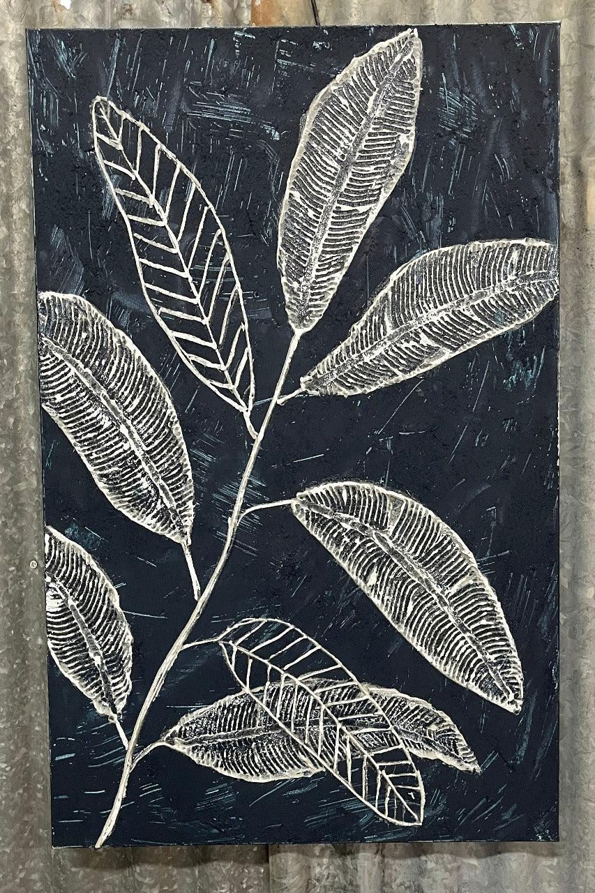 Leaf Stencil Canvas