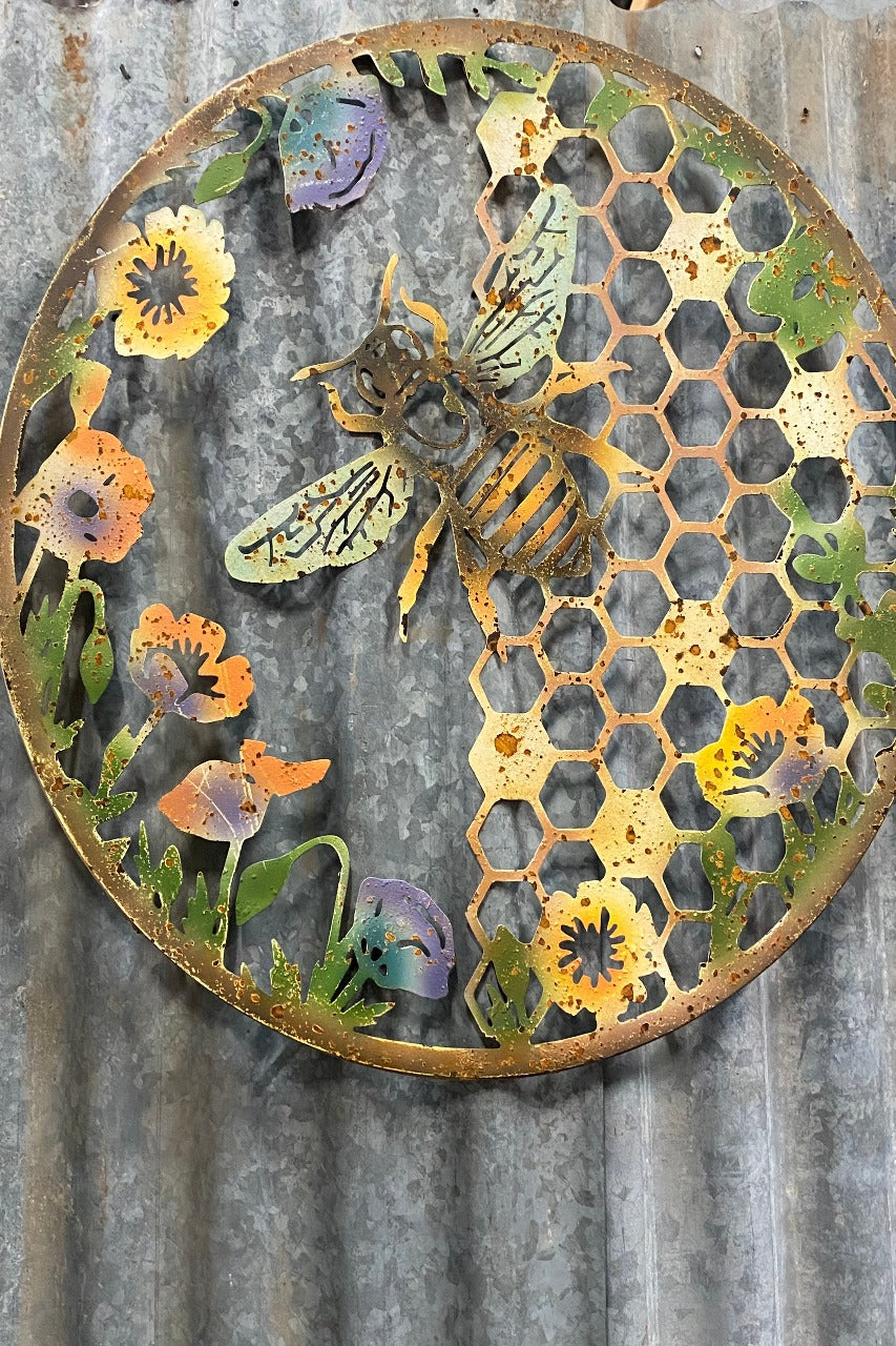 Color Rust Bee Wall Art