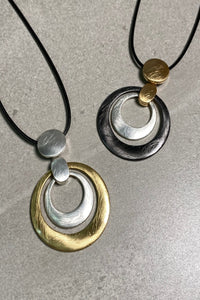 Trio Tone Ring Necklace