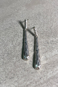 Etched Bar Drop Earrings