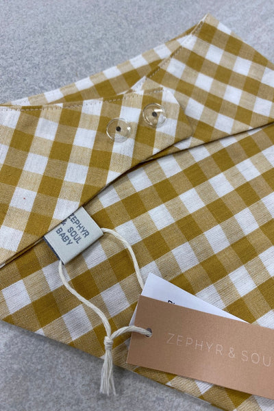 Cotton Bib - Mustard Gingham