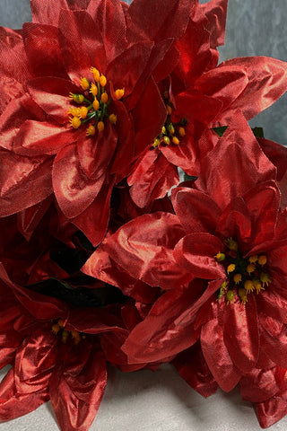 Red Metallic Xmas Flower