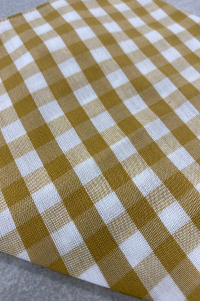 Cotton Bib - Mustard Gingham