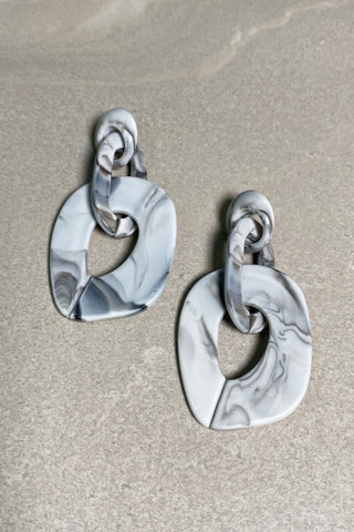 Marble Drop Earrings