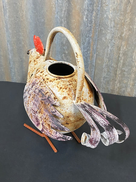 Rust Chook Watering Can