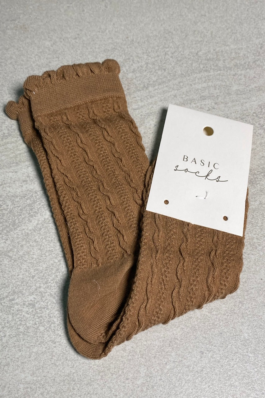 Knitted Frill Crew Sock