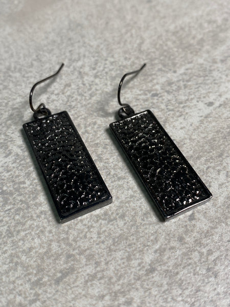 Hematite Oblong Earrings