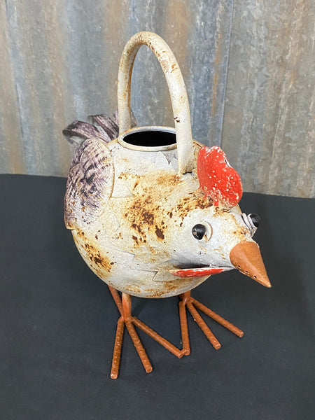 Rust Chook Watering Can