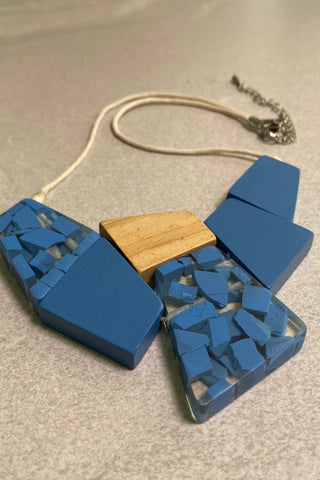 Wooden Tetris Necklace