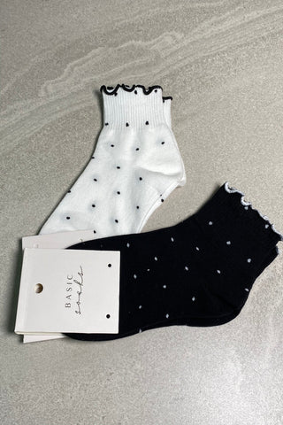 Polka Frill Crew Sox