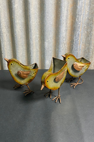 Mini Tin Bird Planter