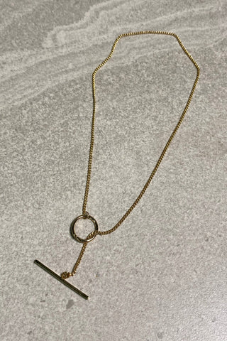 Gold TBar Necklace