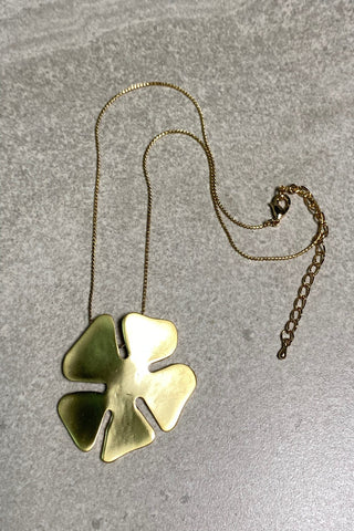 Matt Gold Flower Necklace