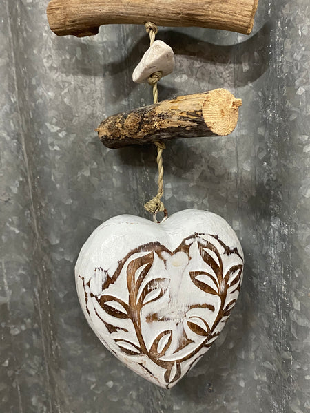Driftwood Carved Heart