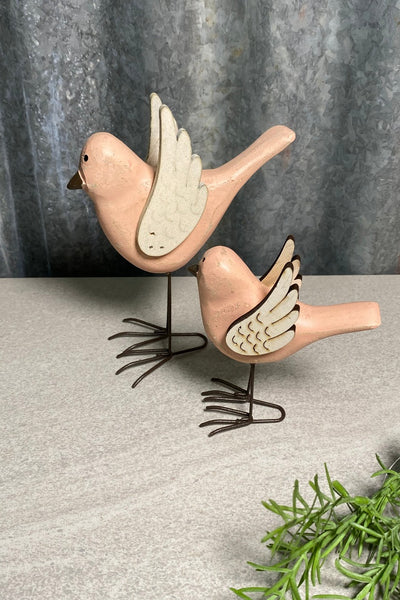 Blush Wooden Bird