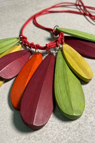 Wooden Leaf Necklace