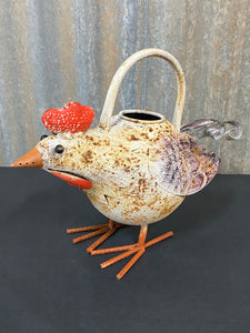 Rust Chook Watering Can