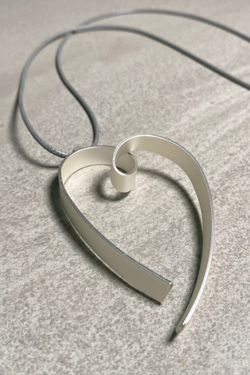 Folded Heart Necklace