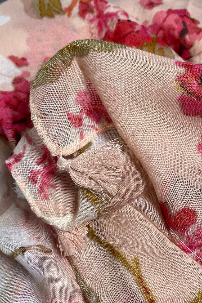 Pink Hydrangea Scarf