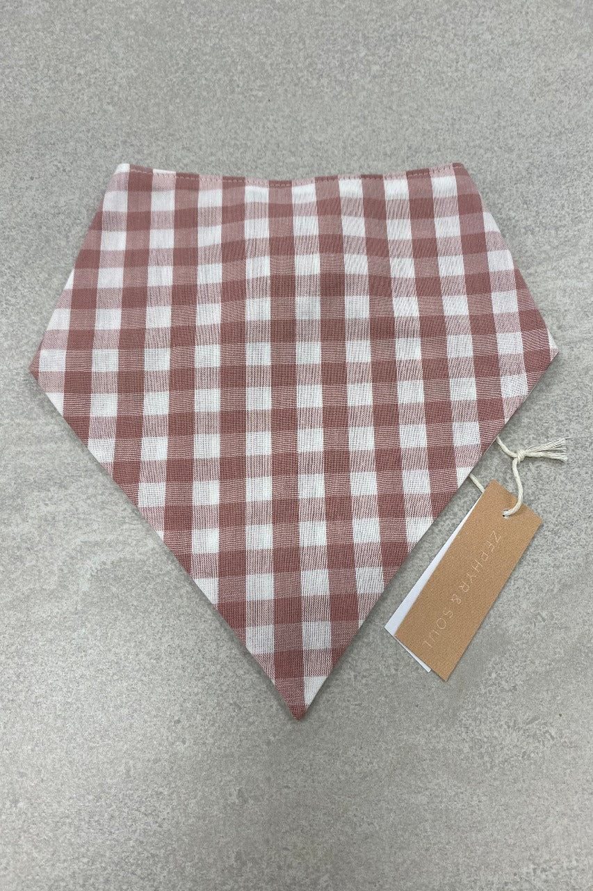 Cotton Bib - Pink Gingham