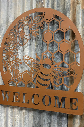 Honeybee Welcome Sign