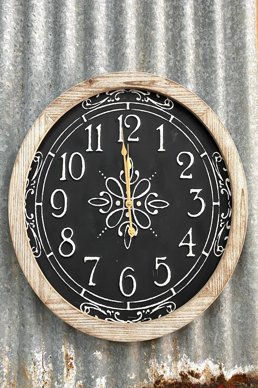 Noir Ornate Clock