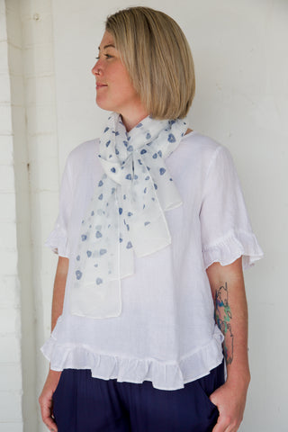 Linen Frill Top