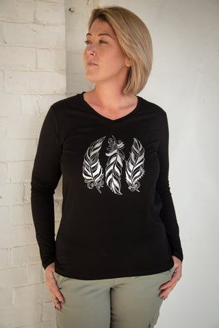 Foil Feather L/S Tee
