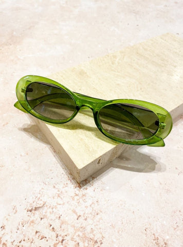 Isabella Retro Green Sunglasses