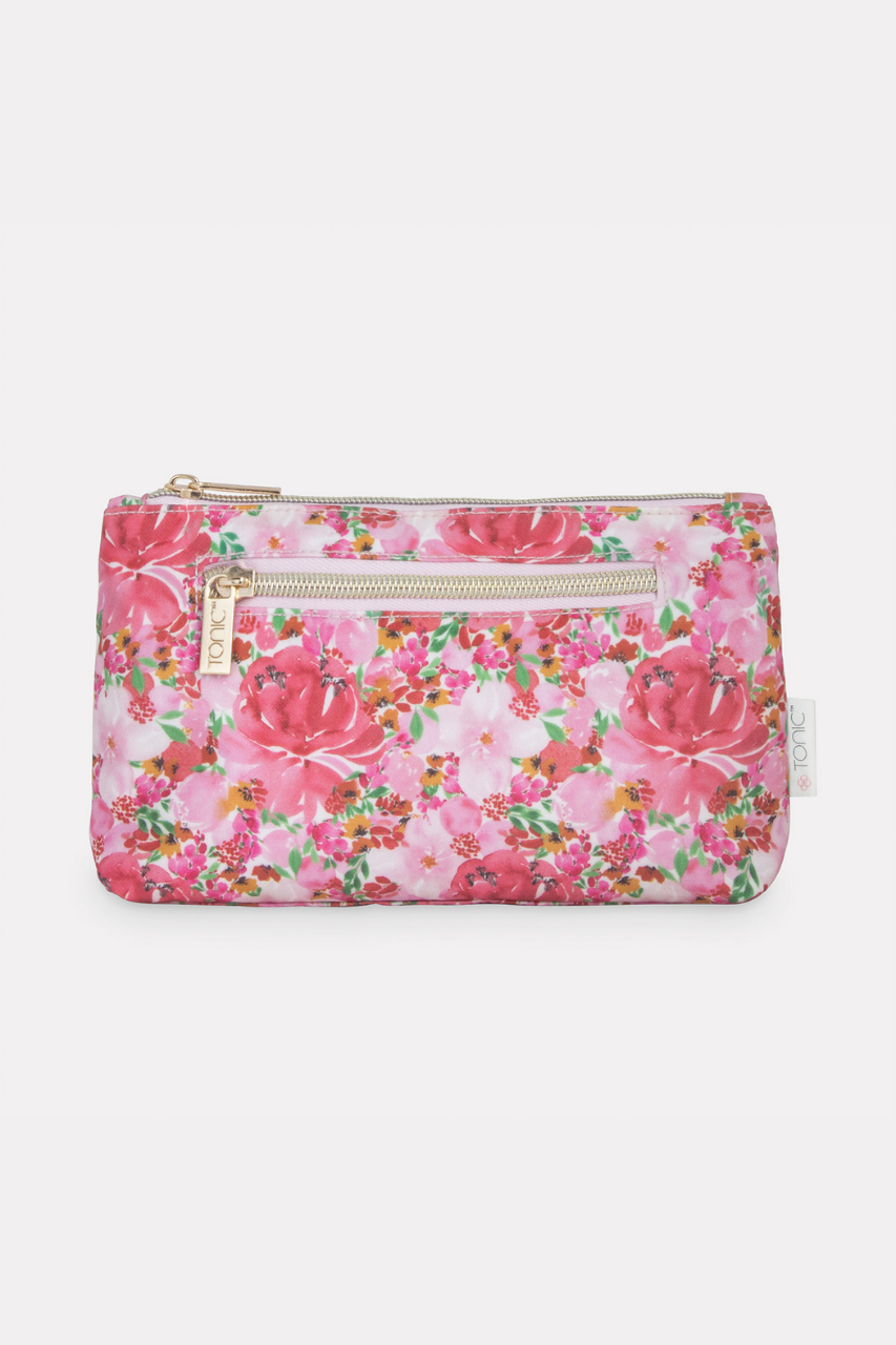 Pink Flourish Cosmetic Bag