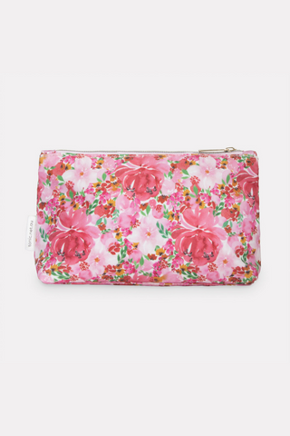 Pink Flourish Cosmetic Bag