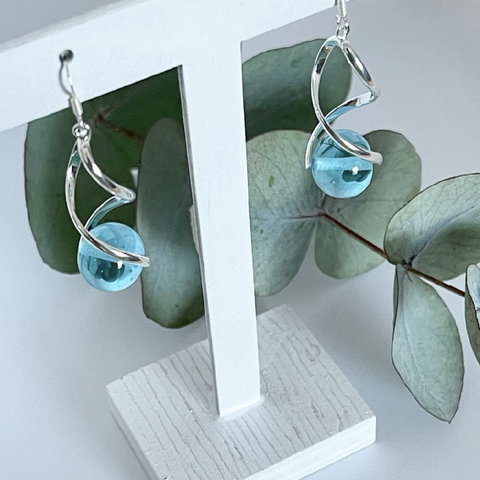 Upcycled Bombay Sapphire Earrings